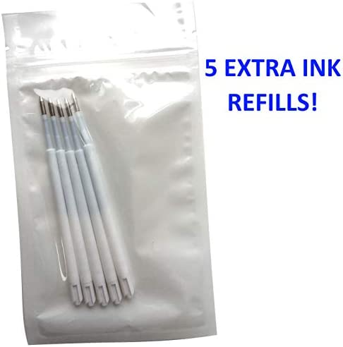 Super Big Fat Pens for Arthritis, Black Ink, Blue body (pack of 5 pens + 5 Extra Ink Refills)